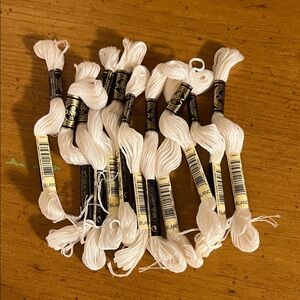 11 DMC White (color : Blanc) Embroidery Floss Set